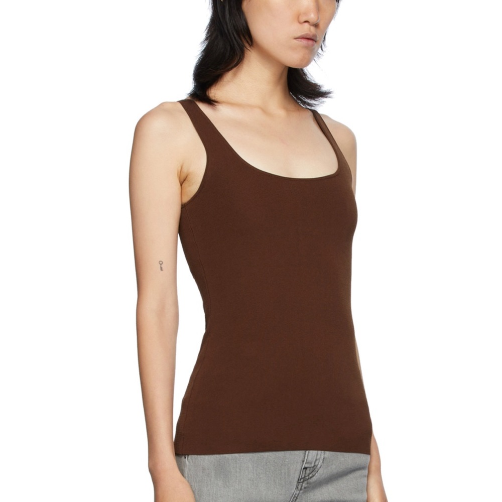 Totême: Brown Urda Tank Top (Small, Brown)